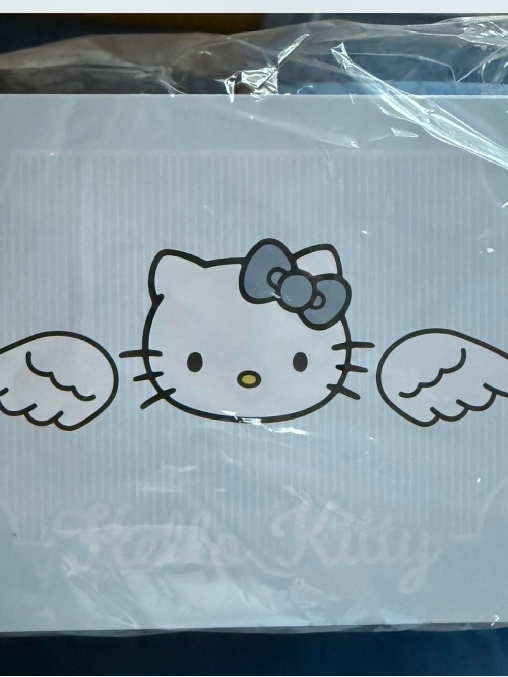 Hello Kitty Angel Graphic box - White with Blue Bow